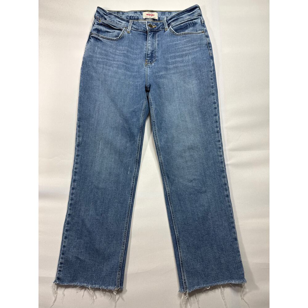 Wrangler Women's High Rise True Straight Crop Blue  Jeans‎ - Size 6 (28x25)*